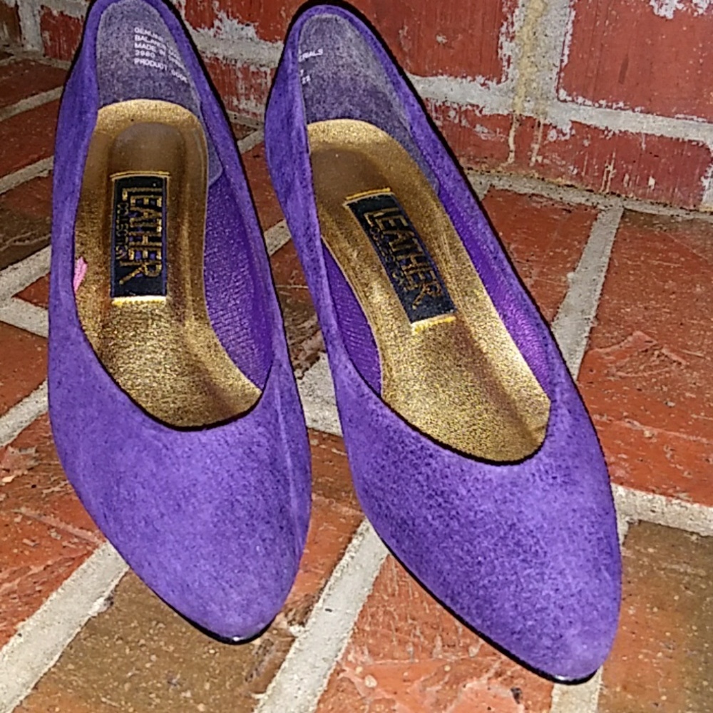 Purple Leather Collection heels